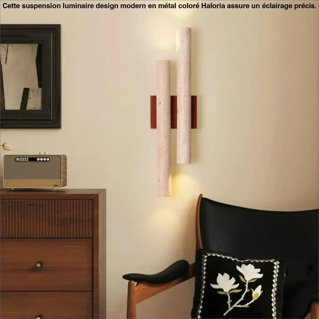 Applique murale design minimaliste bois et marbre élégant