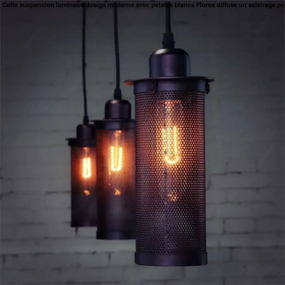 Suspension luminaire au style industriel design vintage