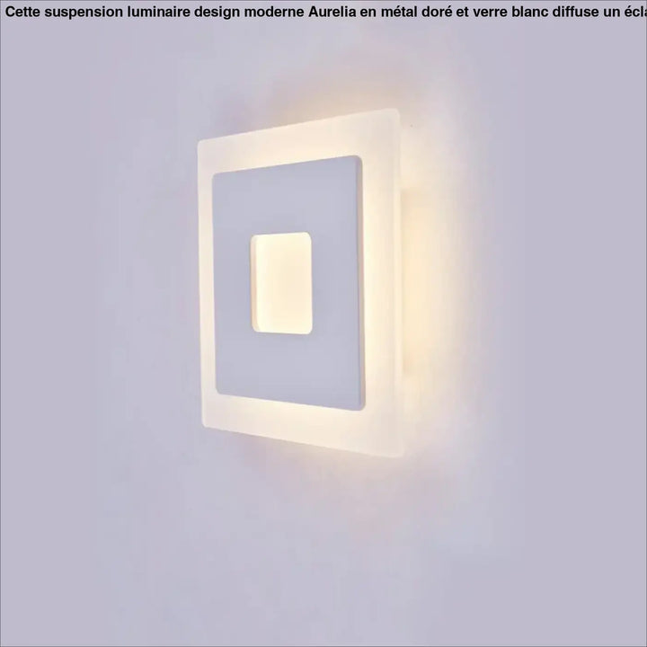Applique Murale Moderne Led Design Carré Noir Pour Salon