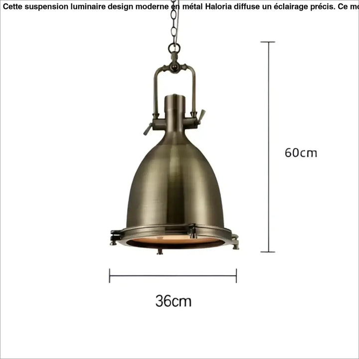 Suspension luminaire rétro style industriel en métal