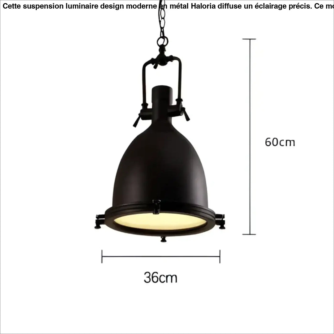 Suspension luminaire rétro style industriel en métal