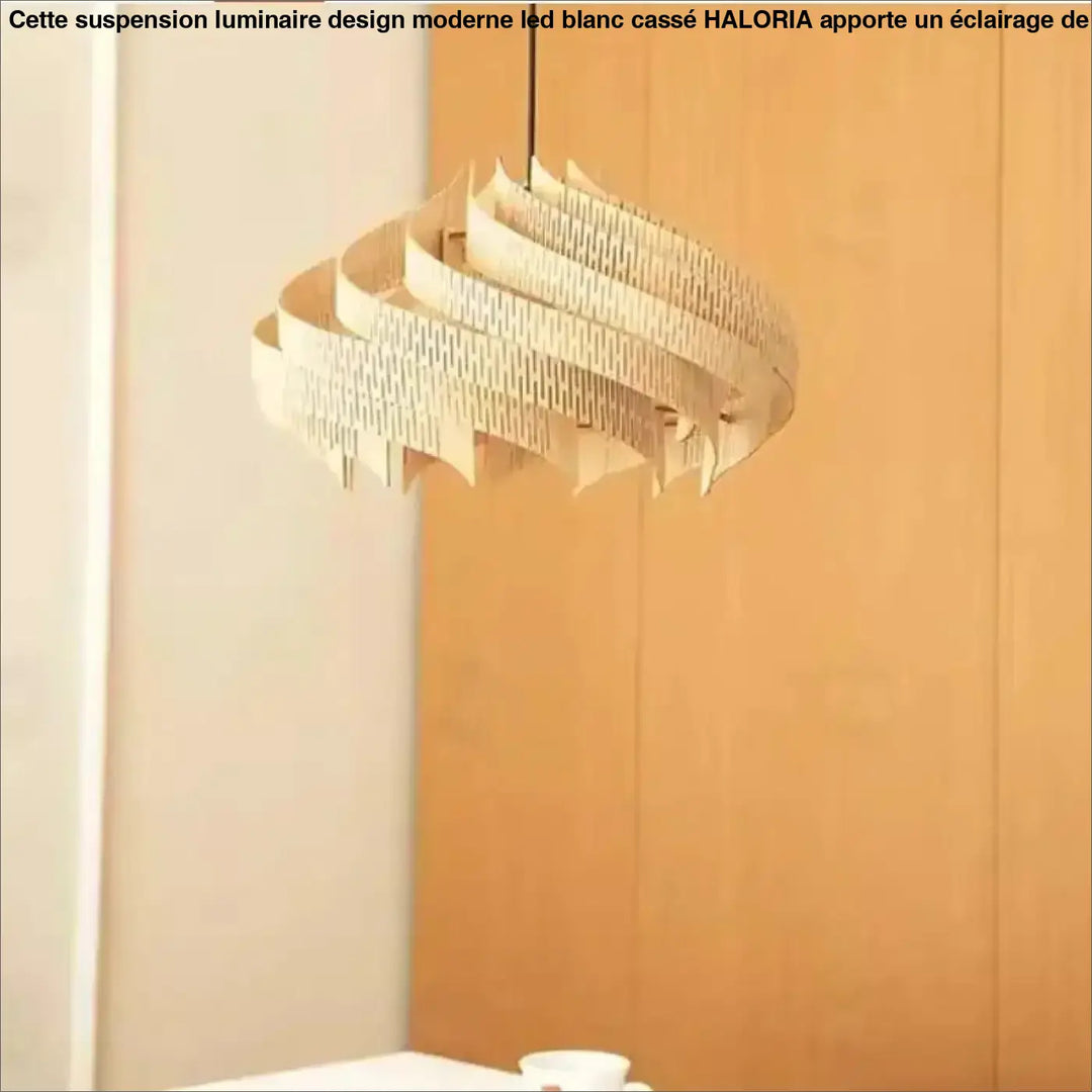 Suspension design en bois pour une lumière douce et élégante
