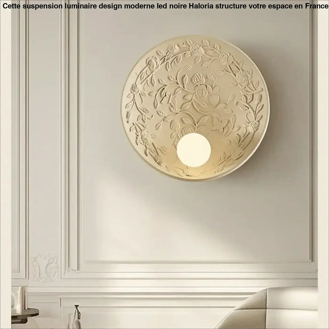 Applique élégant résine verre blanc beige décor moderne