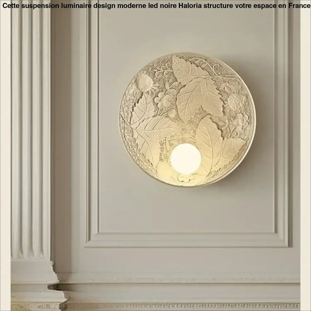 Applique élégant résine verre blanc beige décor moderne