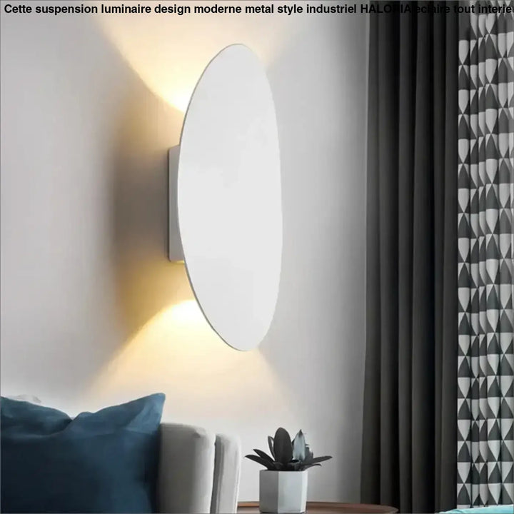 Applique murale LED ovale design blanc pour éclairage décoratif

