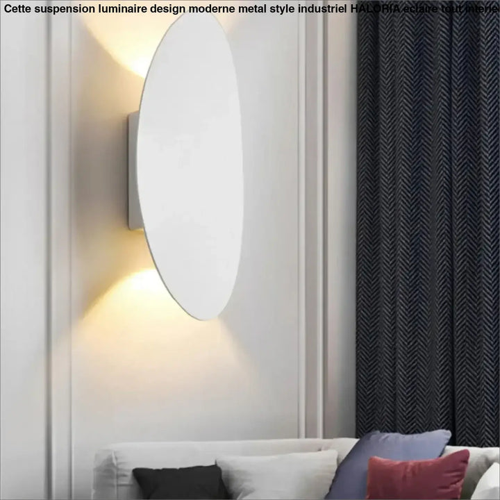 Applique murale LED ovale design blanc pour éclairage décoratif

