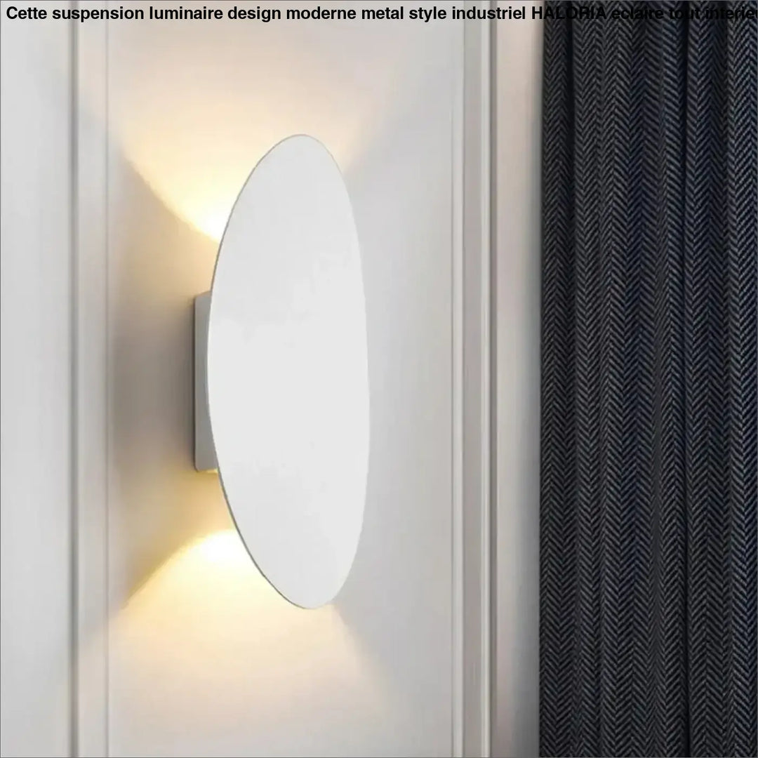 Applique murale LED ovale design blanc pour éclairage décoratif

