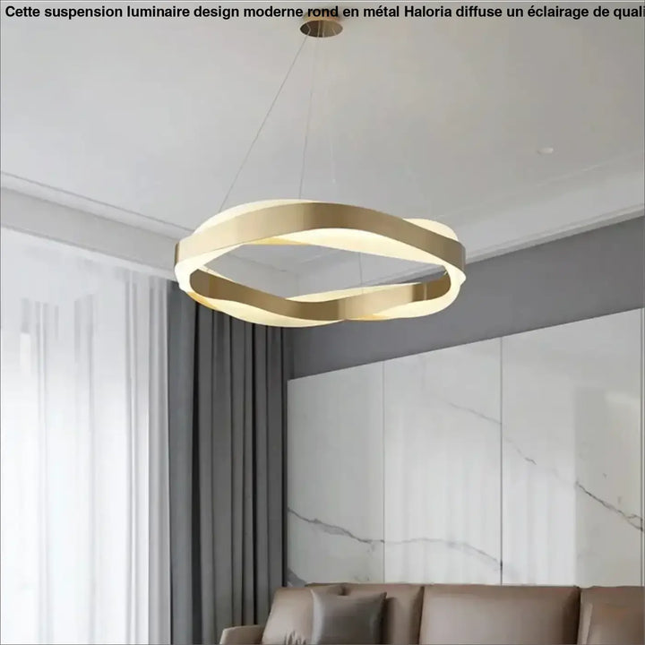 Suspension luminaire circulaire design contemporain chic