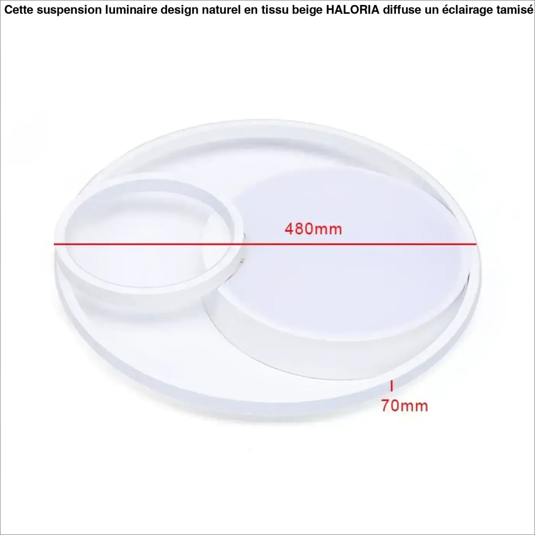 Plafonnier contemporain forme circulaire blanc raffinée
