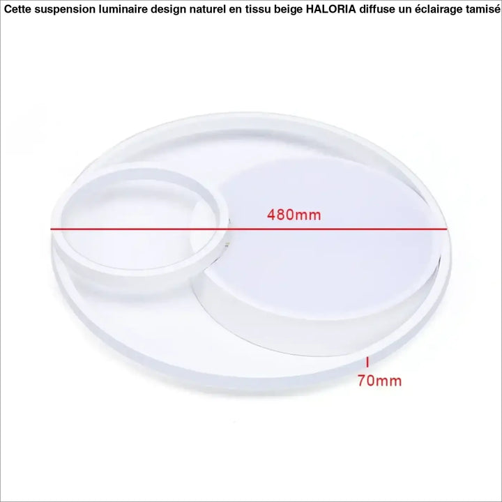 Plafonnier contemporain forme circulaire blanc raffinée