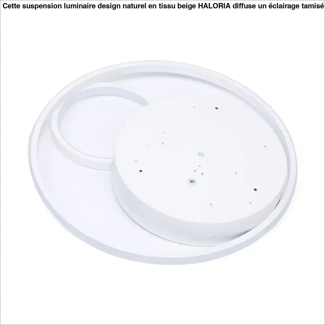 Plafonnier contemporain forme circulaire blanc raffinée