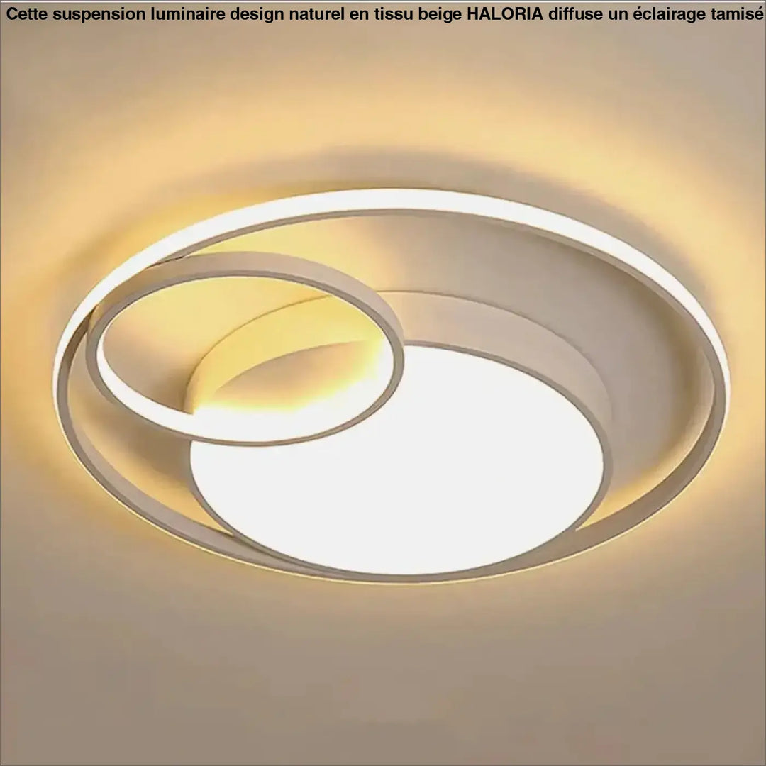 Plafonnier contemporain forme circulaire blanc raffinée