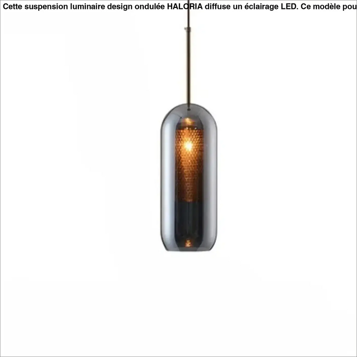Suspension luminaire zelor avec abat-jour cylindrique en verre fumé et intérieur ambré à motif nid d’abeille