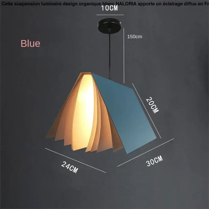 Suspension design forme livre style moderne colorée