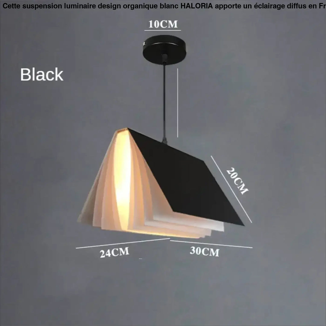 Suspension design forme livre style moderne colorée