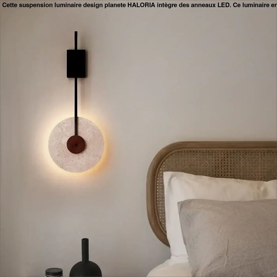 Applique Murale Design Avec Disque En Pierre Naturelle

