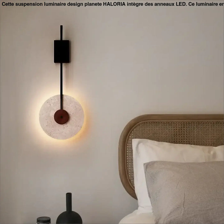 Applique Murale Design Avec Disque En Pierre Naturelle

