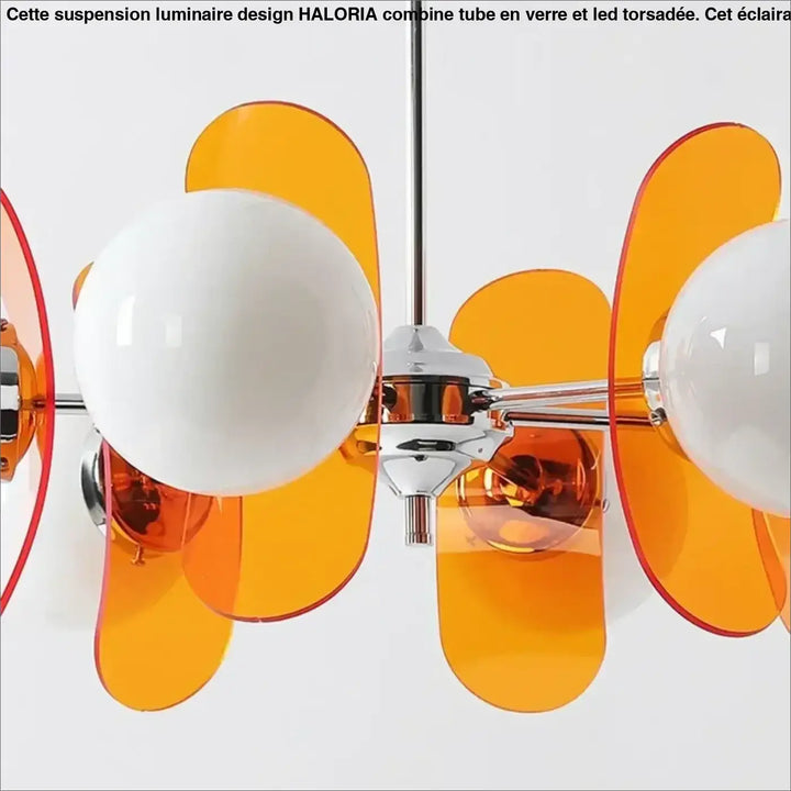 Suspension luminaire rétro à globes et courbé

