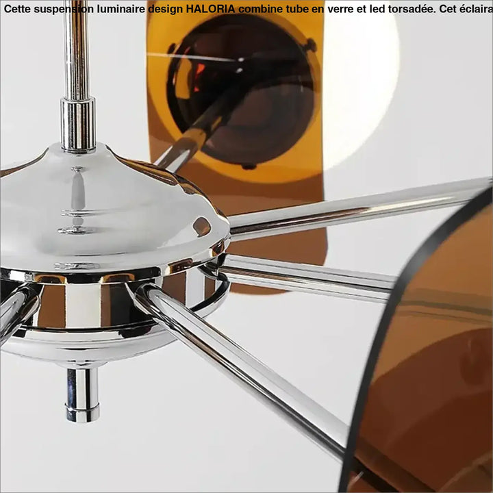 Suspension luminaire rétro à globes et courbé


