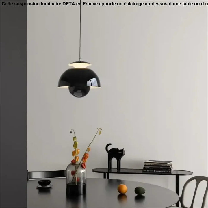 Suspension Design Demi-Sphère Métal Brillant Couleurs Variées Moderne