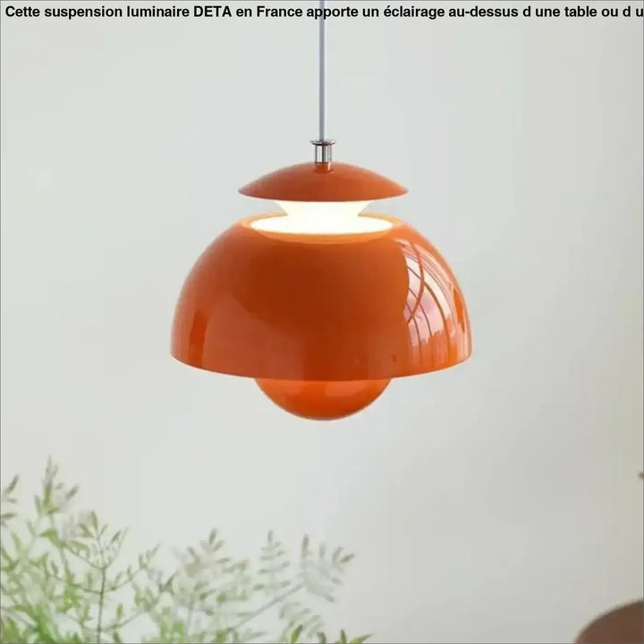 Suspension Design Demi-Sphère Métal Brillant Couleurs Variées Moderne