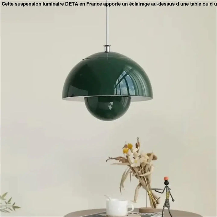 Suspension Design Demi-Sphère Métal Brillant Couleurs Variées Moderne