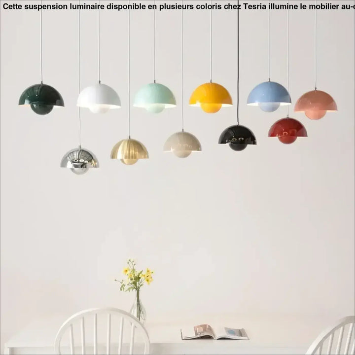 Suspension luminaire disponible dans toutes les couleurs possibles

