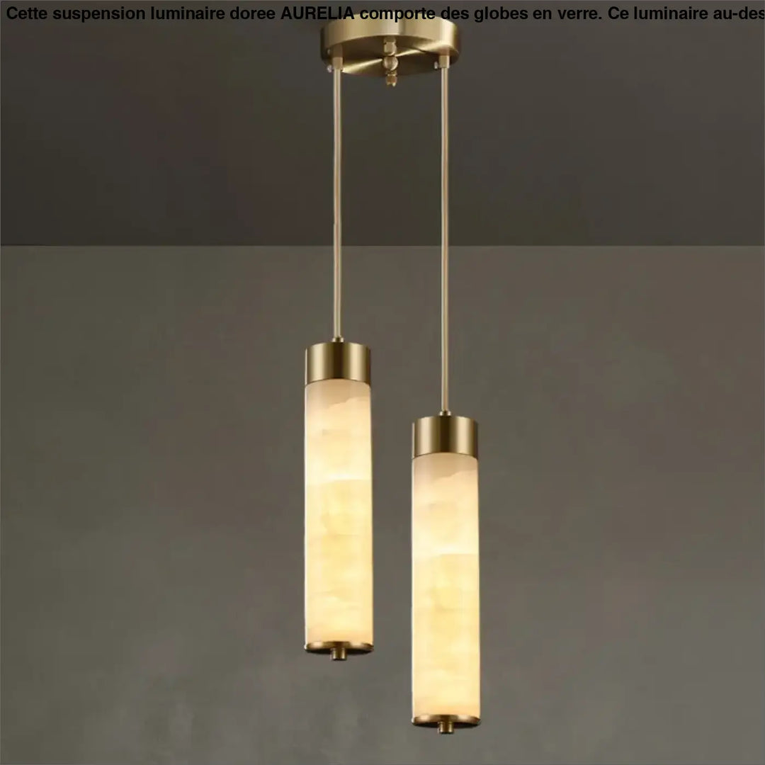 Suspension design moderne en marbre rétroéclairé élégant