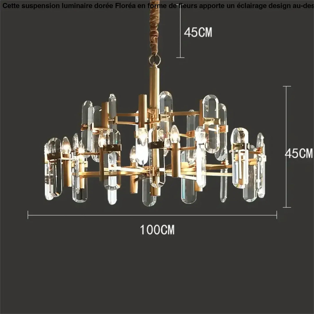 Suspension luminaire doré noir avec design élégant