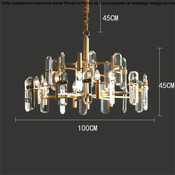 Suspension luminaire doré noir avec design élégant