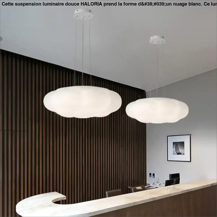 Suspension luminaire douce en forme d’un nuage blanc