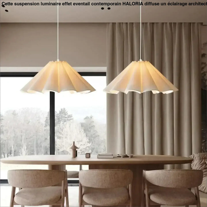 Suspension luminaire effet éventail contemporain

