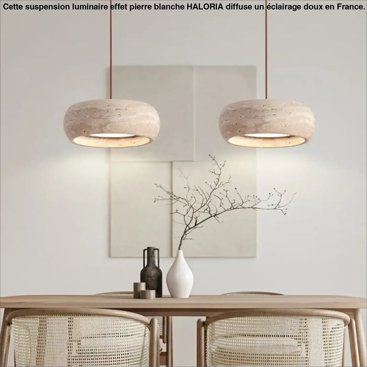 Suspension Luminaire Effet Pierre Blanche Pour Chambre Moderne
