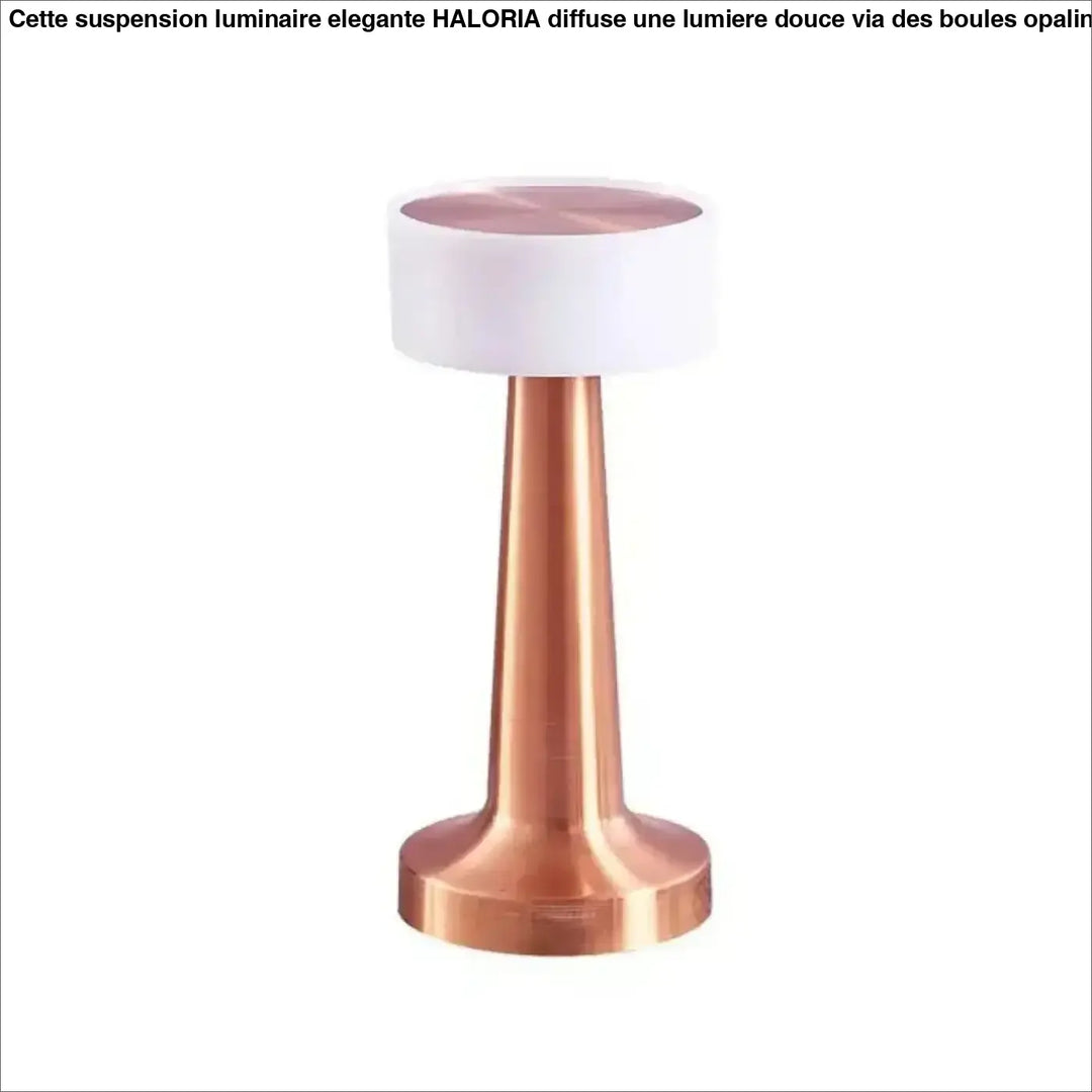 Lampe de table ninou avec design minimaliste en cuivre et variateur tactile pour décoration intérieure élégante