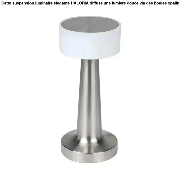 Lampe de table ninou en acier inoxydable avec design minimaliste, variateur tactile et décoration intérieure moderne