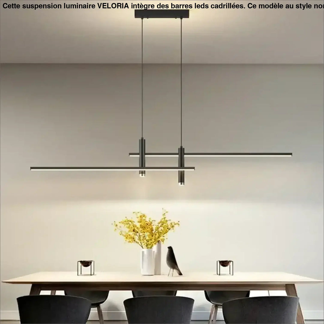Suspension Luminaire En Barres LEDs Cadrillées Au Style Nordique