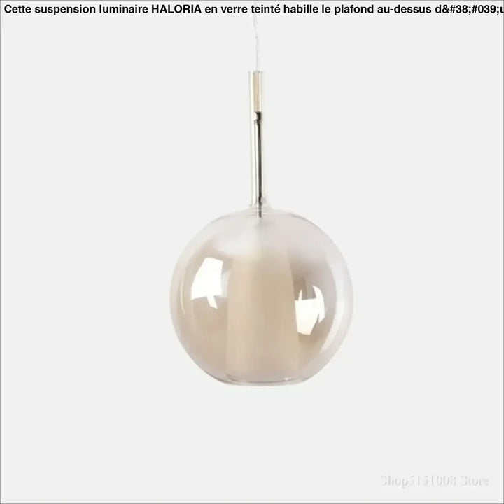 Suspension Luminaire En Boule De Verre Teinté