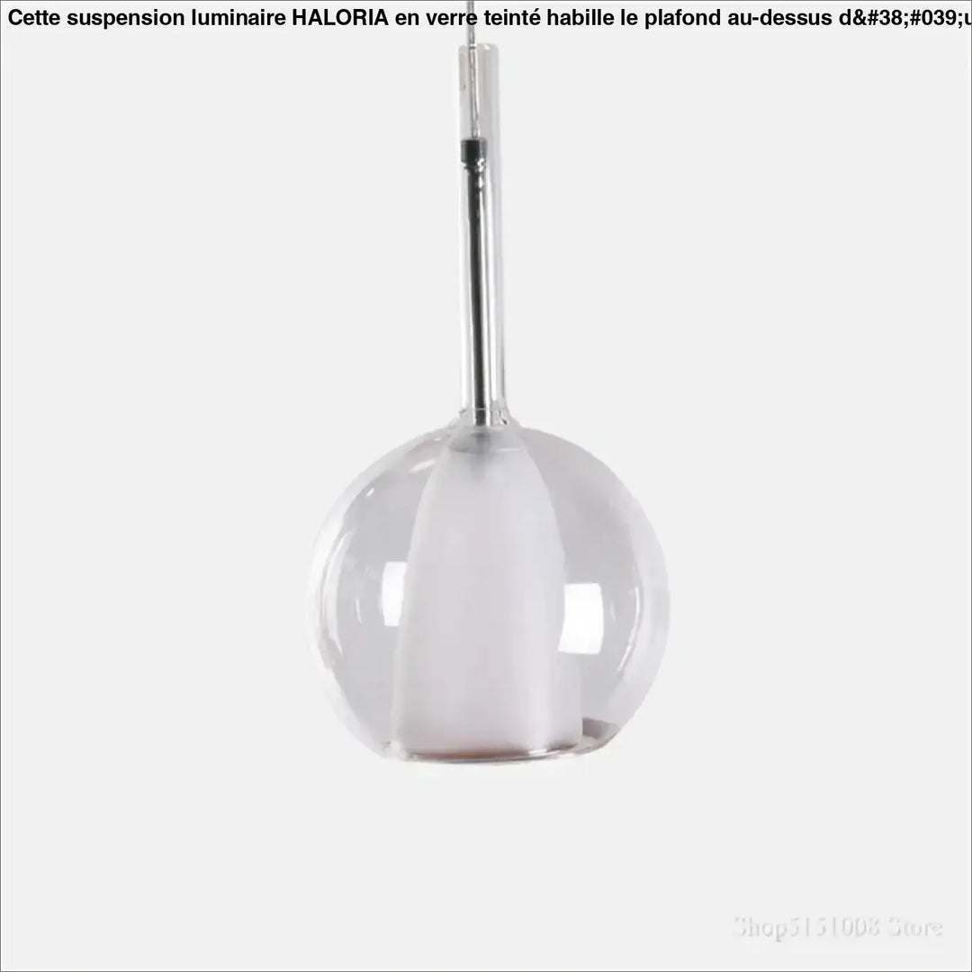 Suspension Luminaire En Boule De Verre Teinté
