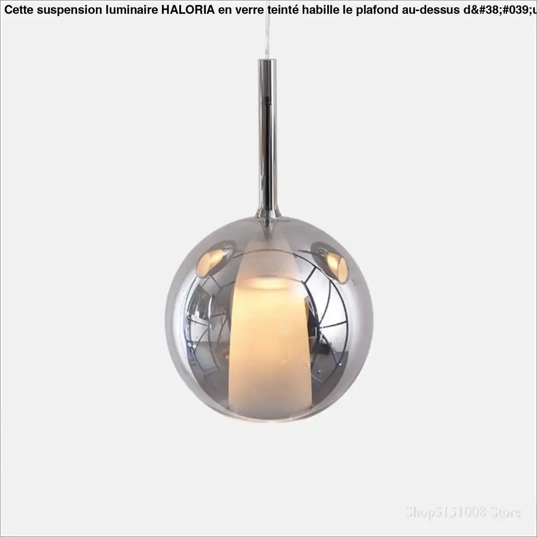 Suspension Luminaire En Boule De Verre Teinté