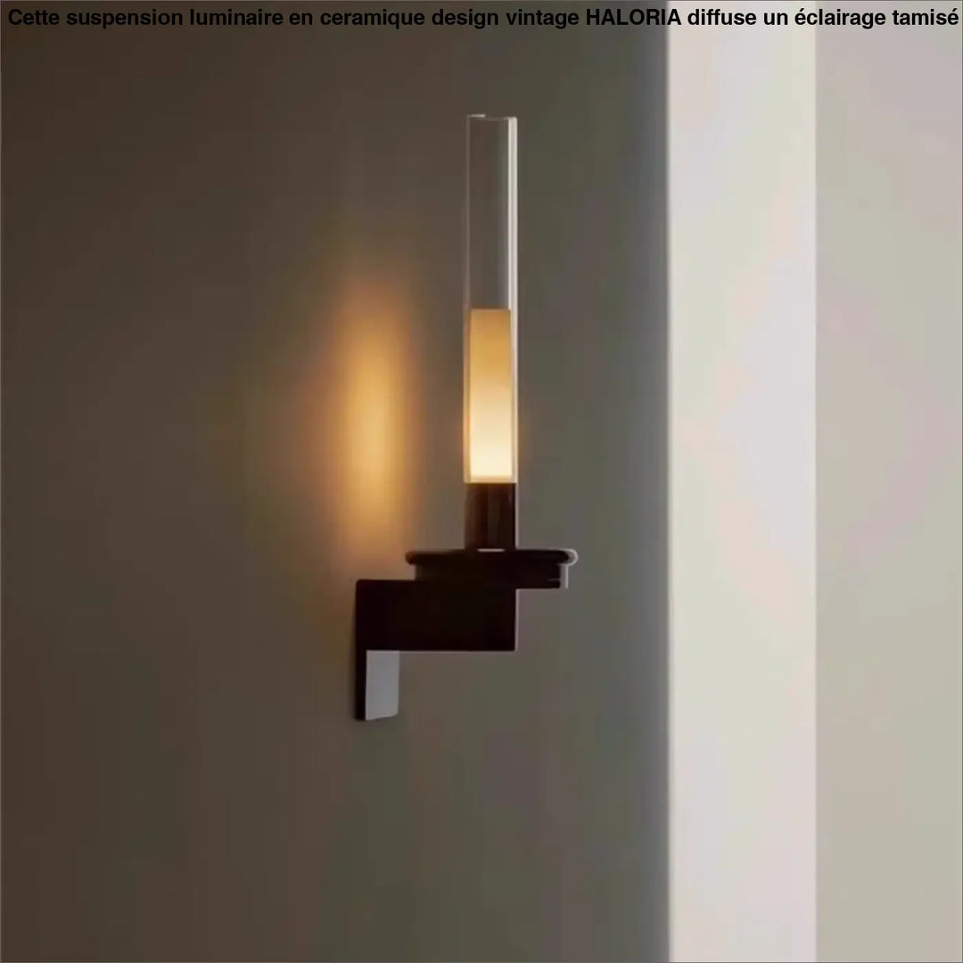 Applique murale minimaliste effet bougie moderne en noir