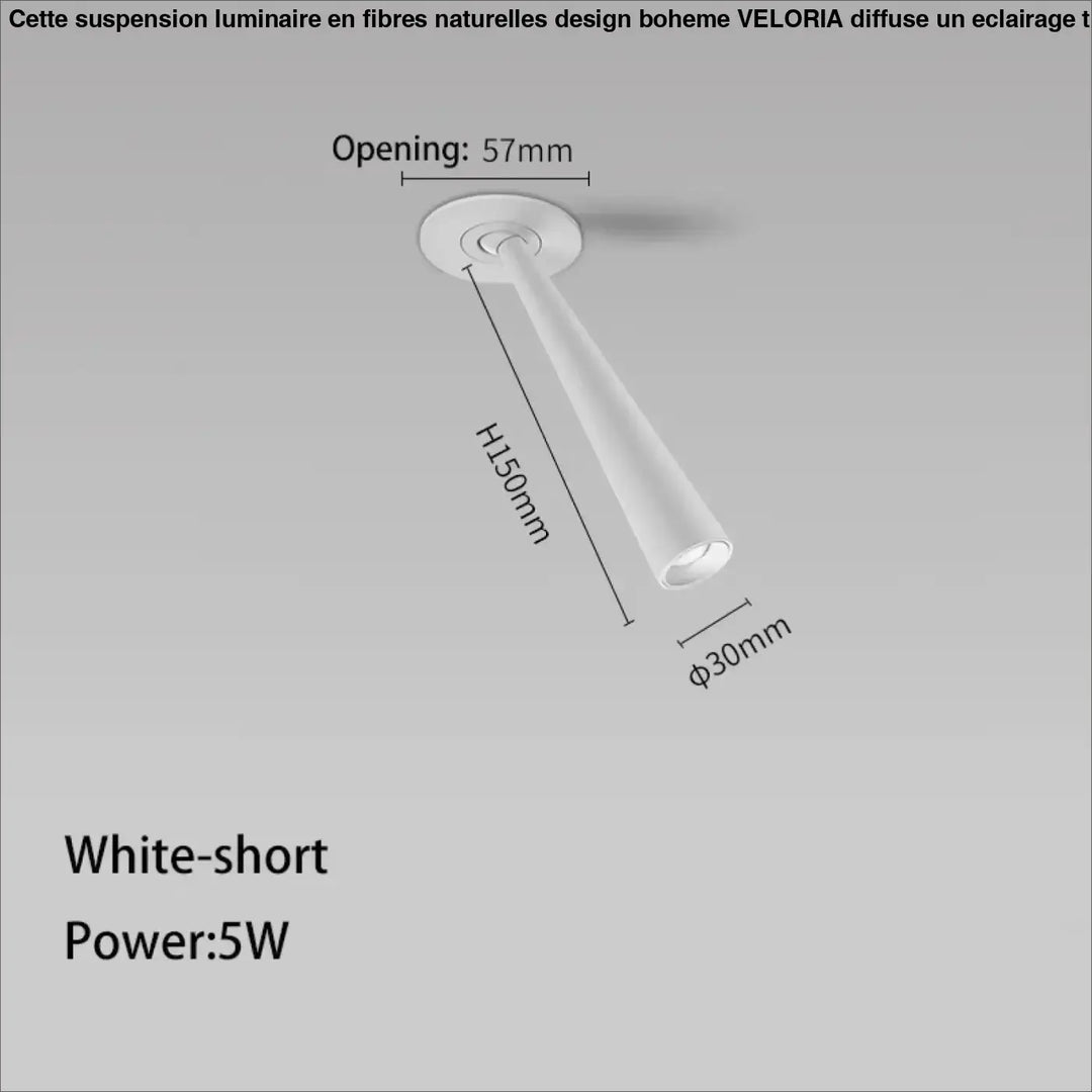 Plafonnier spot encastré design tube contemporain élégant