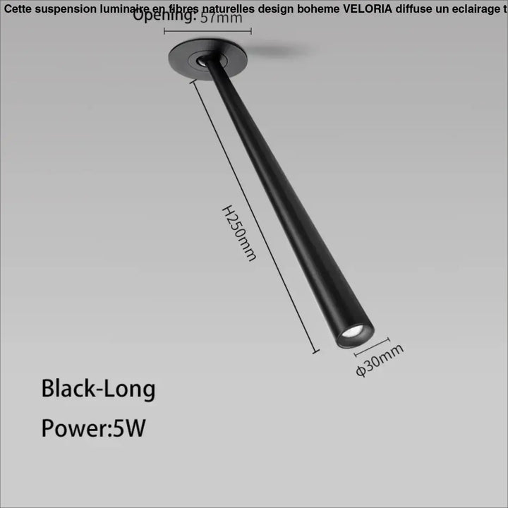 Plafonnier spot encastré design tube contemporain élégant