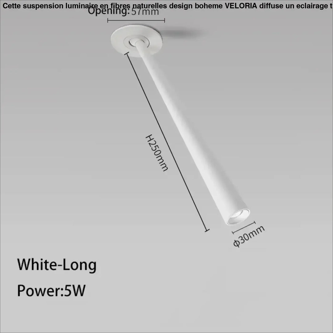 Plafonnier spot encastré design tube contemporain élégant