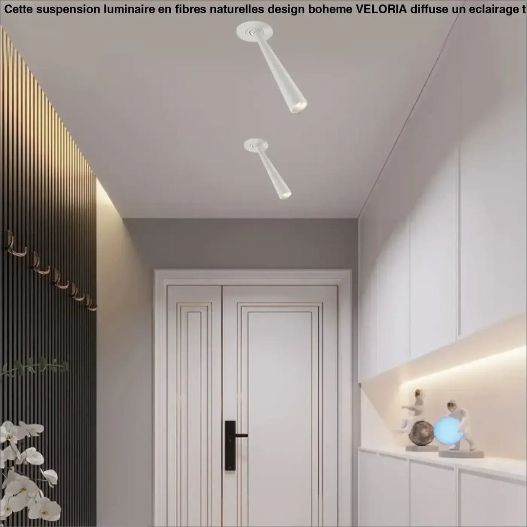 Plafonnier spot encastré design tube contemporain élégant