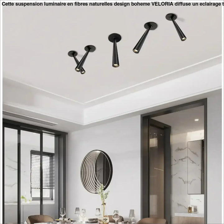 Plafonnier spot encastré design tube contemporain élégant