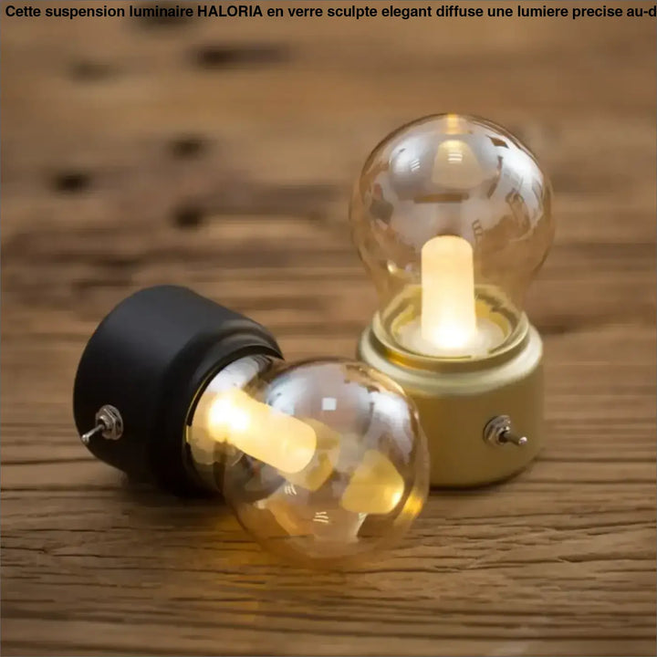 Lampe de table vintora avec ampoules vintage à verre clair et lumière jaune chaude pour décoration intérieure élégante