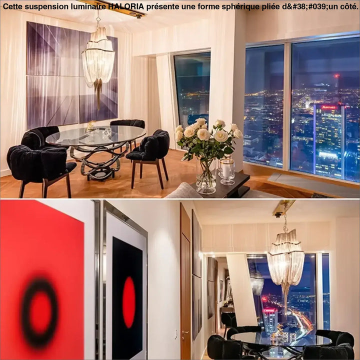 Suspension design chaînes luxe grand format style