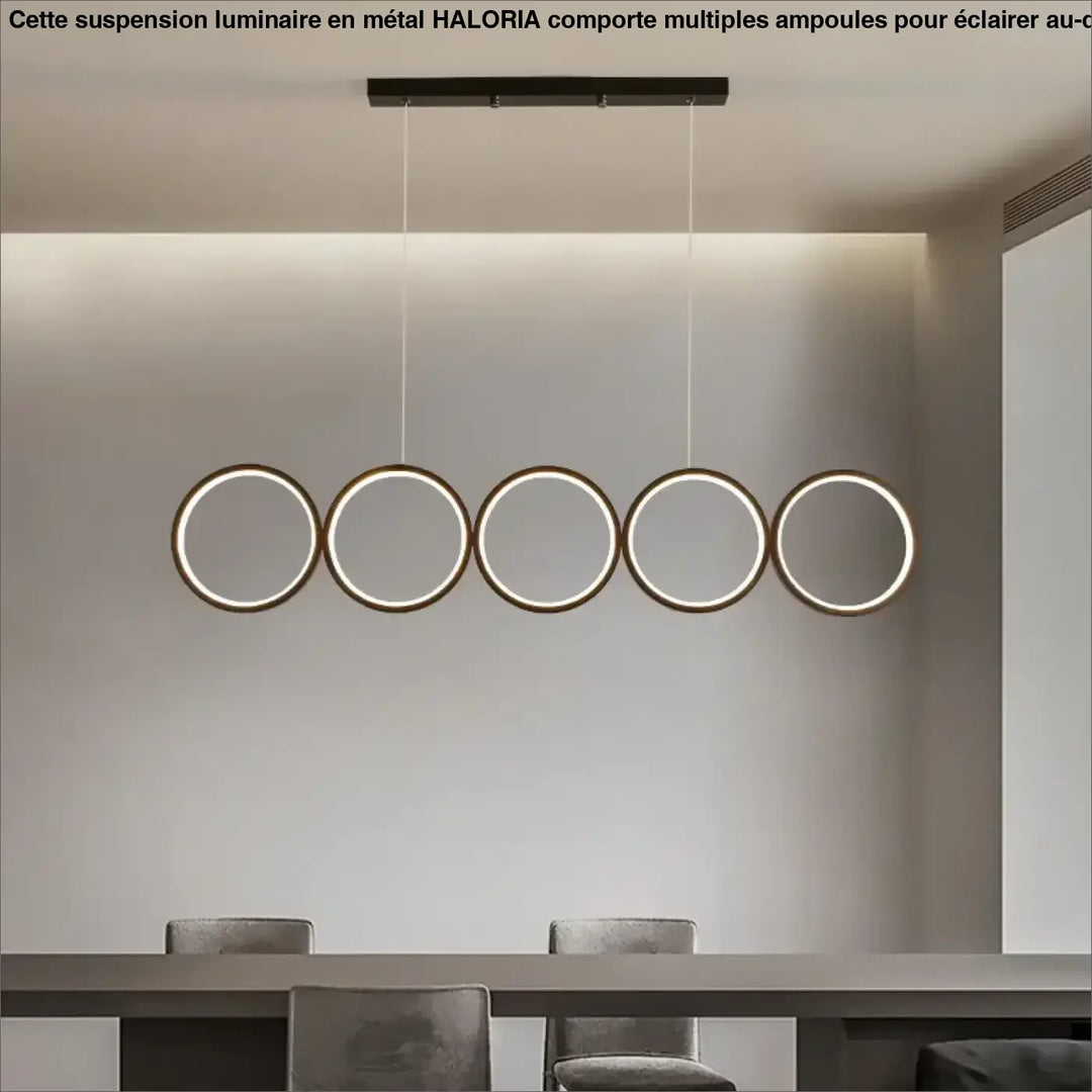Suspension luminaire anneaux minimalistes et elégants