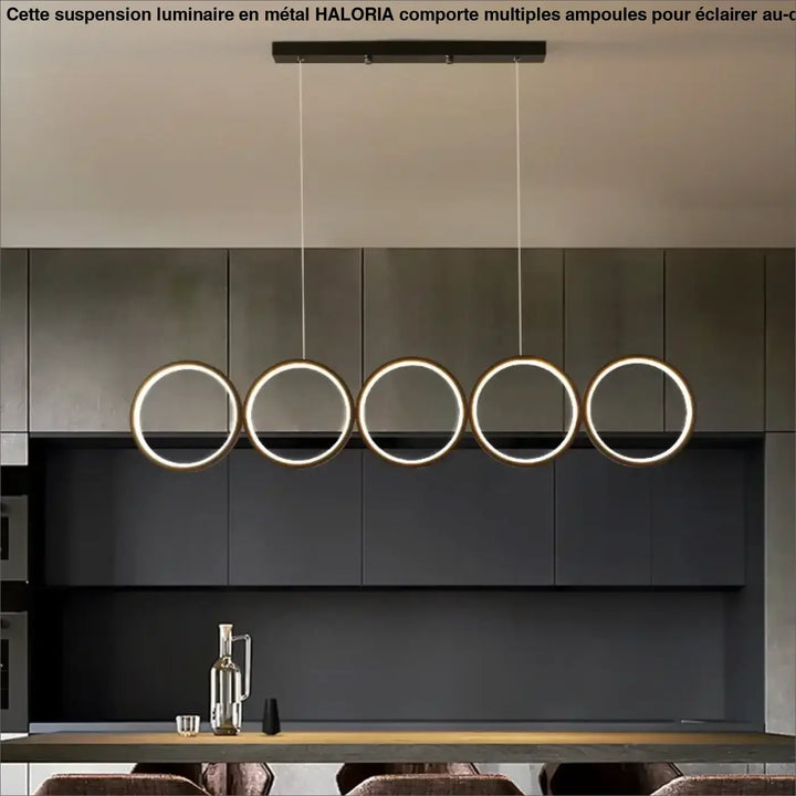 Suspension luminaire anneaux minimalistes et elégants