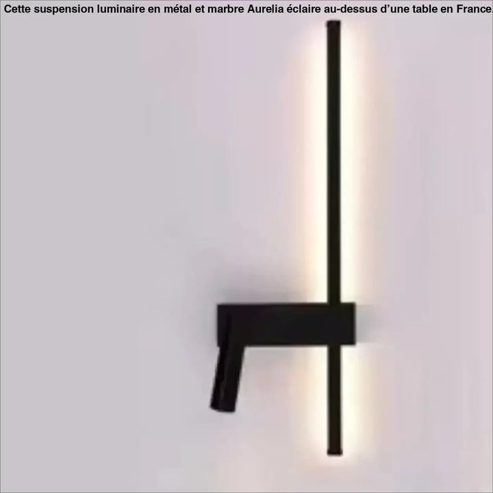 Applique murale led minimaliste en métal noir design élégant